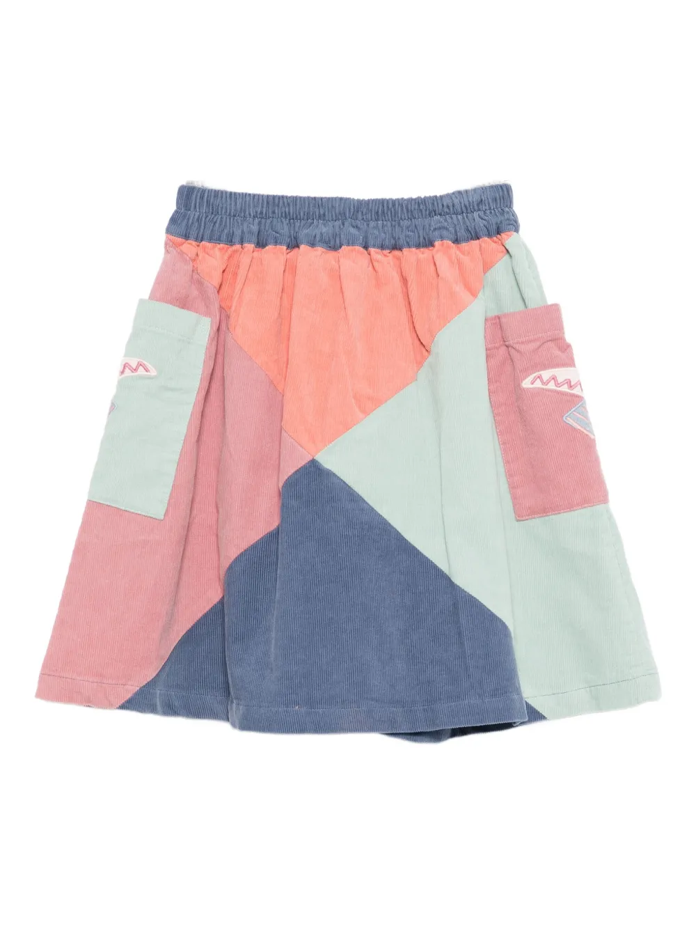 Юбка с лоскутными карманами Stella Mccartney Kids, синий — фото 2