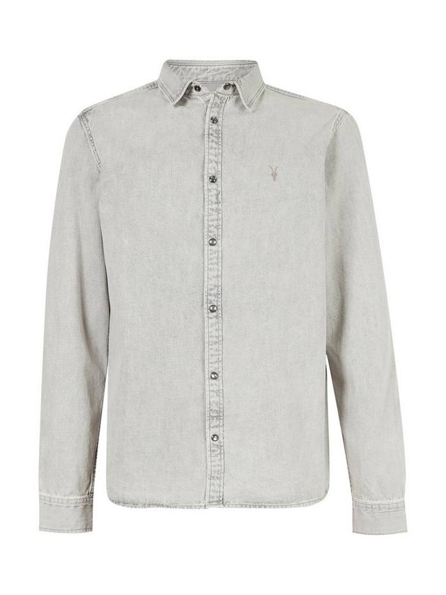 Футболка Gleason из органического хлопка Regular Fit AllSaints, Grey — фото 4