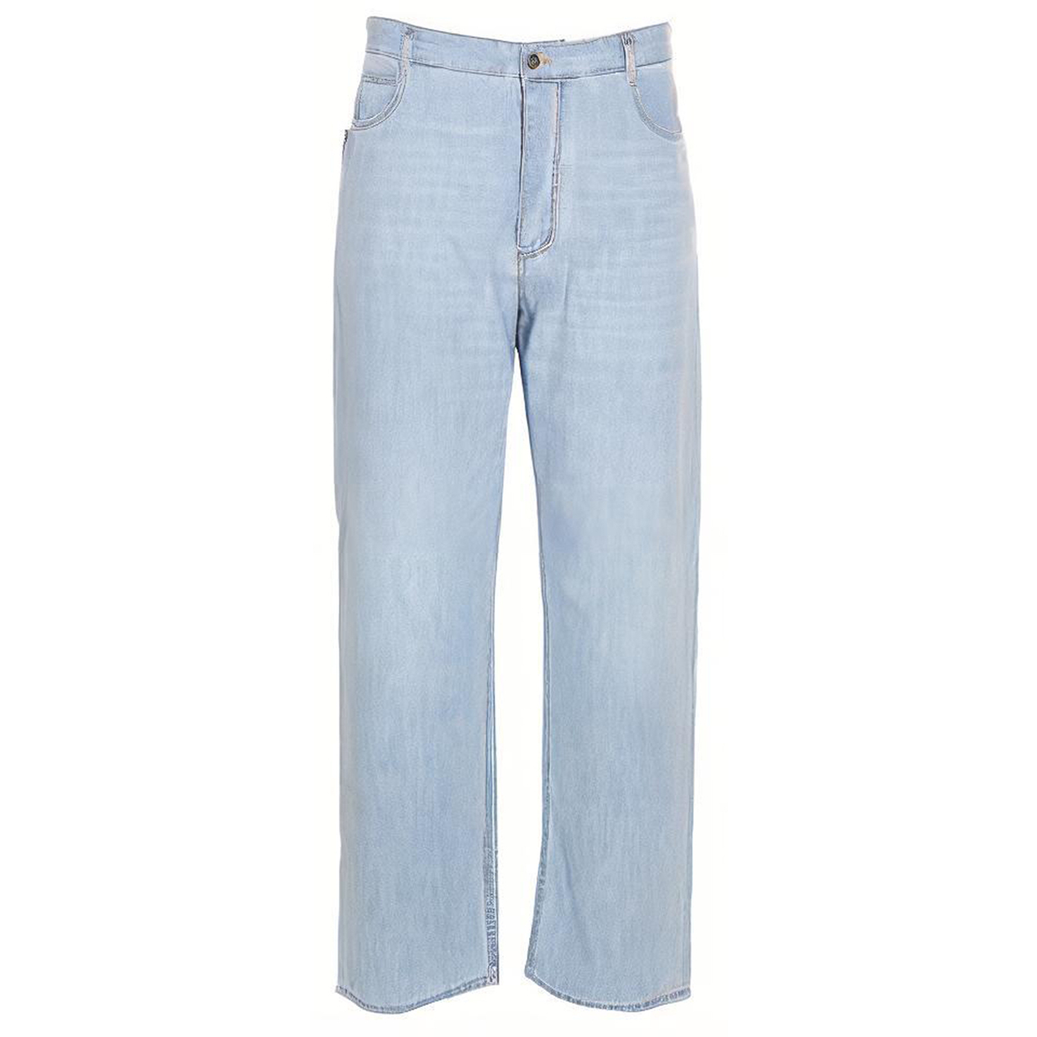 

Джинсы прямого кроя с нашивкой-логотипом Bottega Veneta, синий