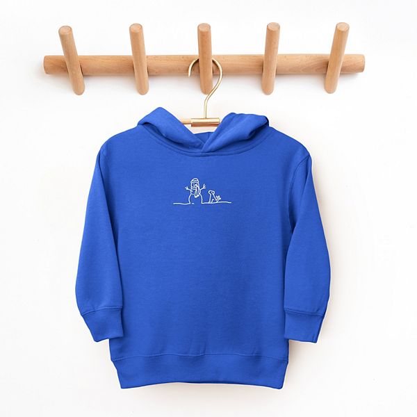 Толстовка с капюшоном для малыша с вышивкой снеговика The Juniper Shop, Navy — фото 2