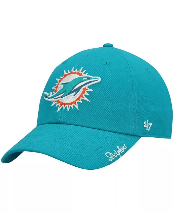 

Женская регулируемая шапка Aqua Miami Dolphins Miata Clean Up Primary '47 Brand