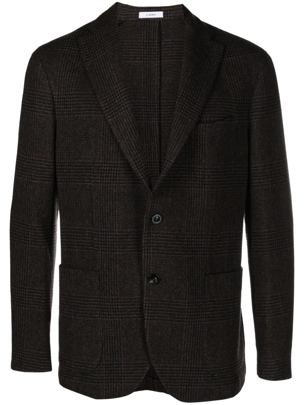

Однобортный пиджак в клетку Boglioli, коричневый