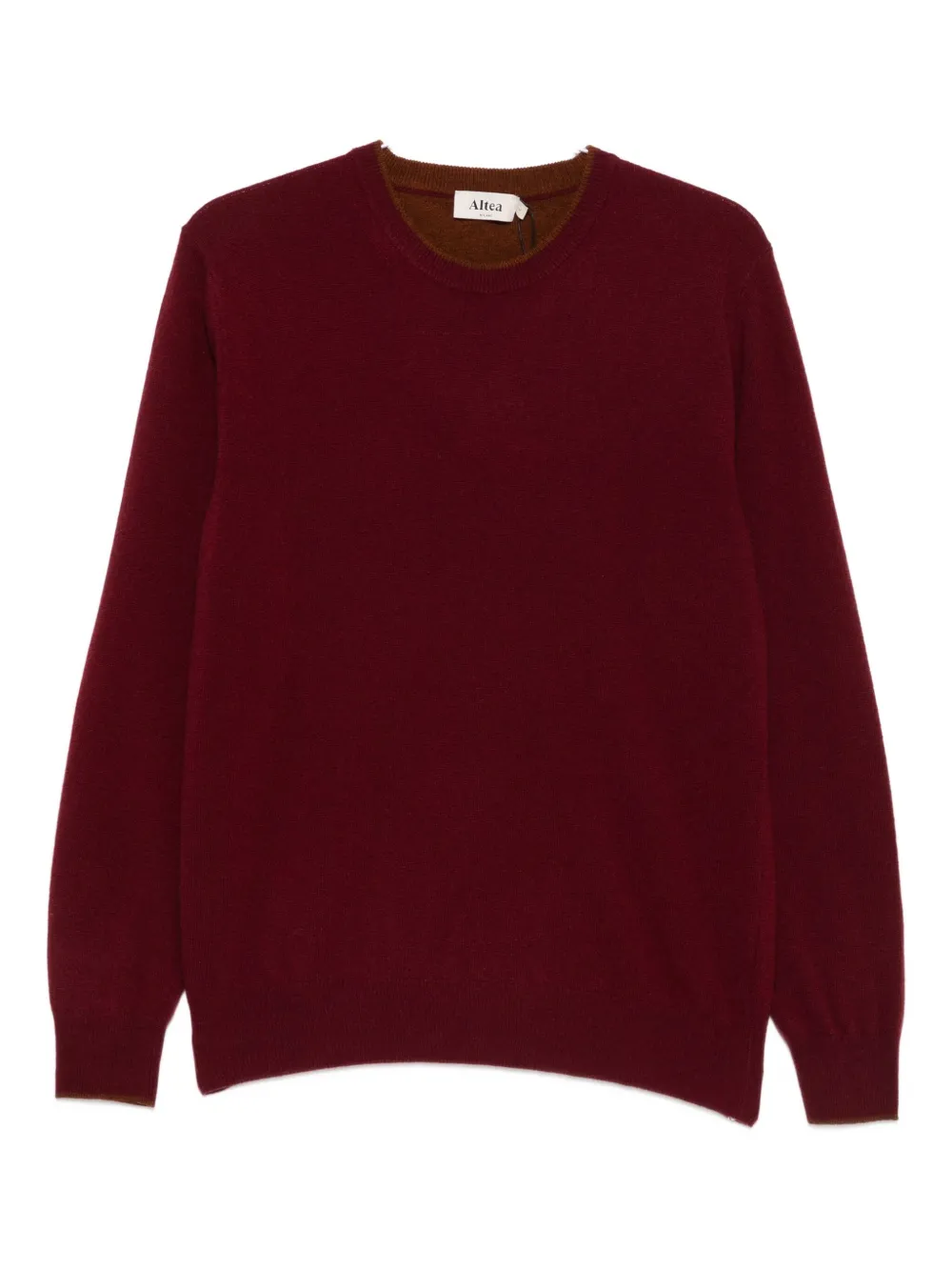 

Джемпер с круглым вырезом и налокотниками Altea, красный