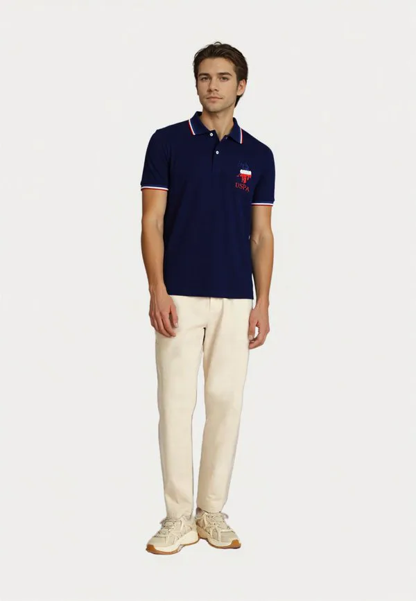 Футболка-Поло с коротким рукавом в трехцветном стиле U.S. Polo Assn., Dunkelblau — фото 2