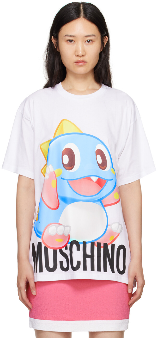 

Белая футболка Puzzle Bobble Moschino, цвет Fantasy white