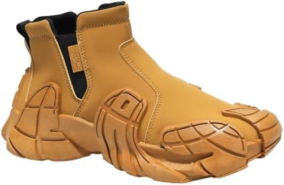 

Мужские модные кроссовки Hhhchpm - повседневные и стильные, с толстой подошвой для увеличения роста, противоскользящие и прочные, с утепленной искусственной кожей, Camel