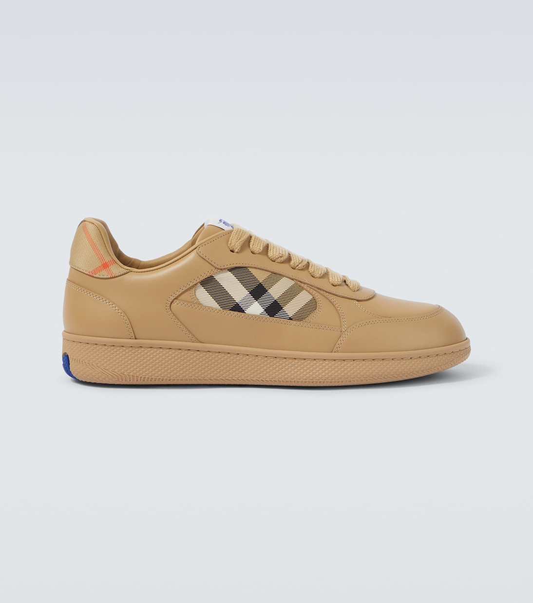 

Кожаные кроссовки Check Burberry, Sand/Sand Ip Check
