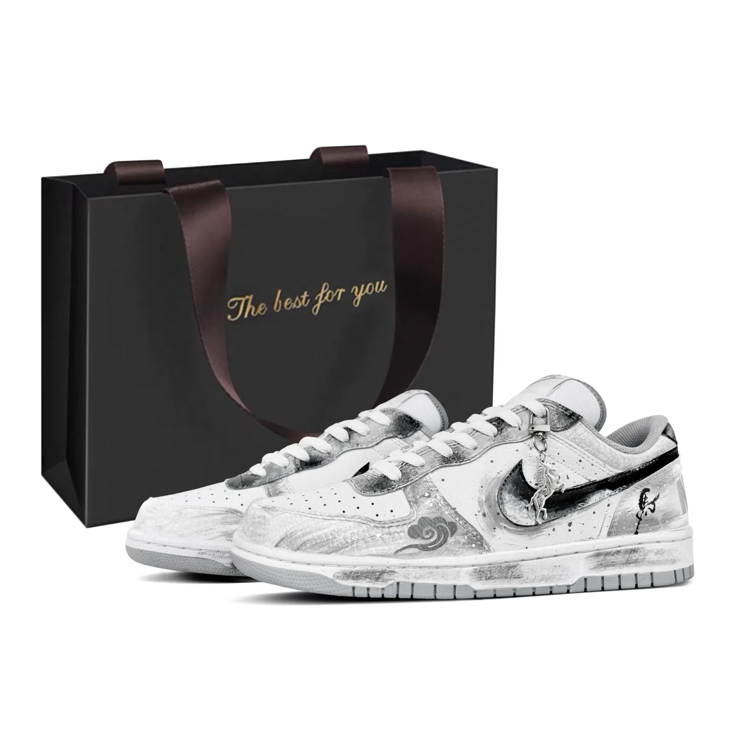 Скетбординг кеды Nike Big Low серый