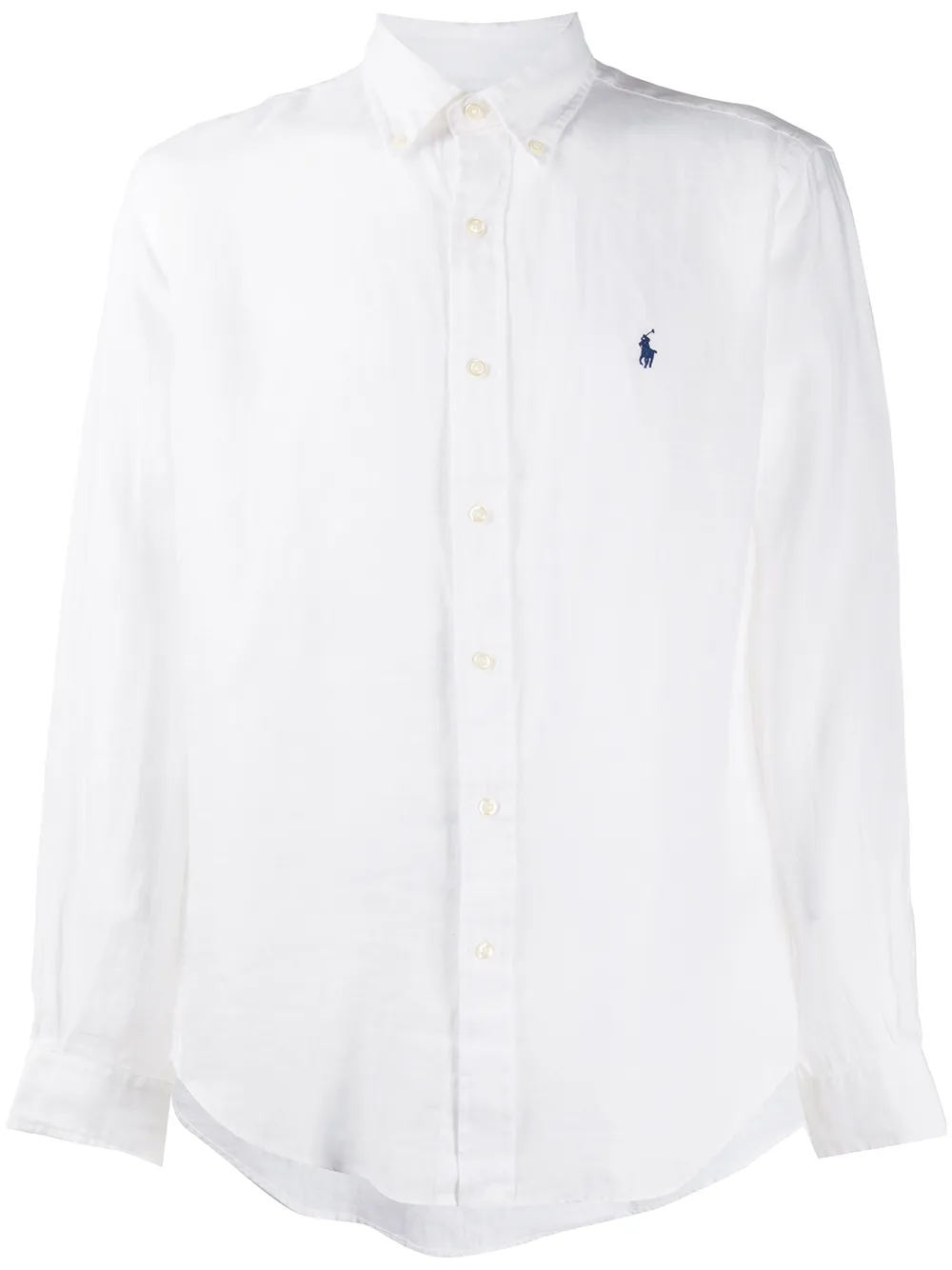 

Рубашка с вышитым логотипом POLO RALPH LAUREN, белый