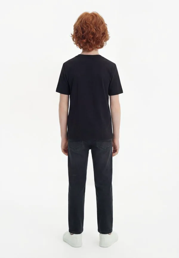 Детская и подростковая футболка с коротким рукавом и принтом Boss Kidswear, Black — фото 2