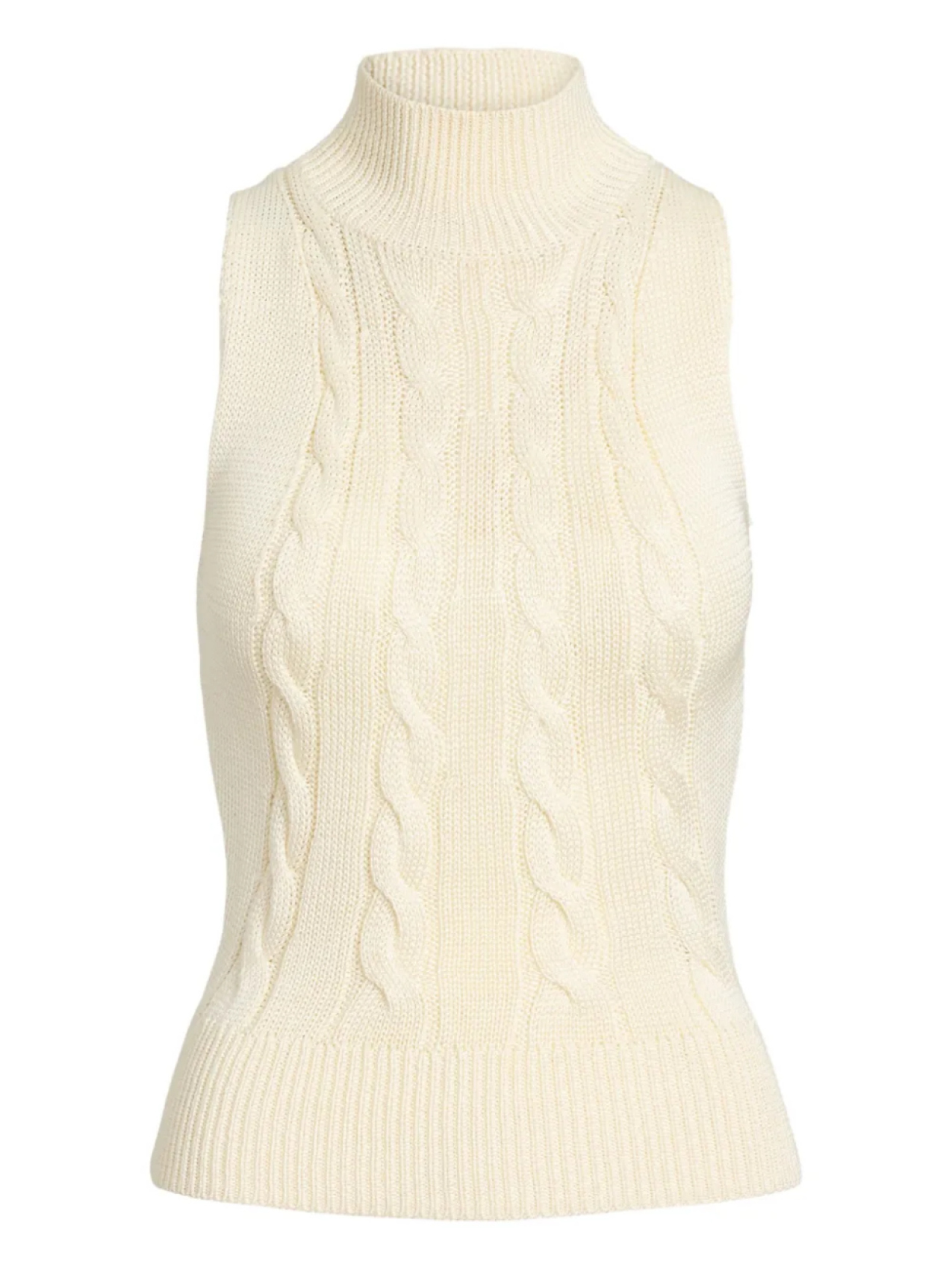 

Жилет с водолазкой из косичной вязки Ralph Lauren Collection, нейтральный