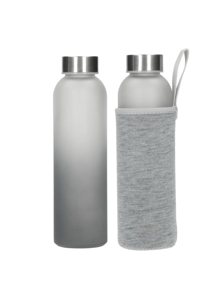 

Elasto Стеклянная бутылка с прозрачно-серым рукавом "Iced" - 450 мл