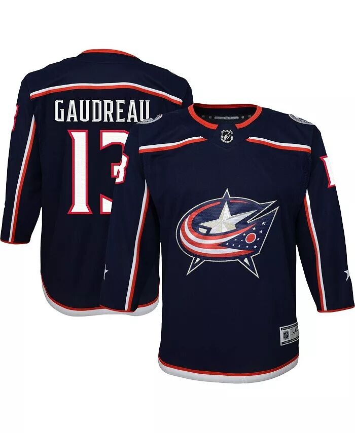 

Джерси Big Boys and Girls Johnny Gaudreau Navy Columbus Blue Jackets 2022/23 Premier Player Outerstuff