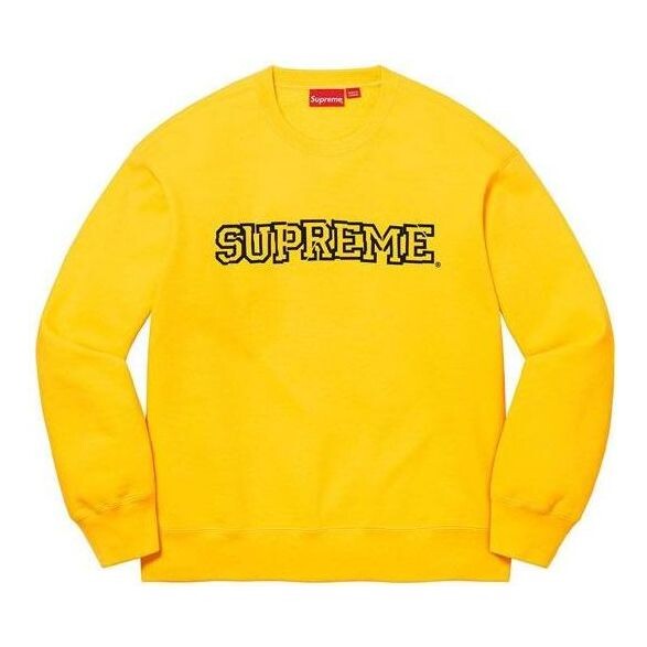 

Свитер shattered logo crewneck 'yellow black' Supreme, желтый