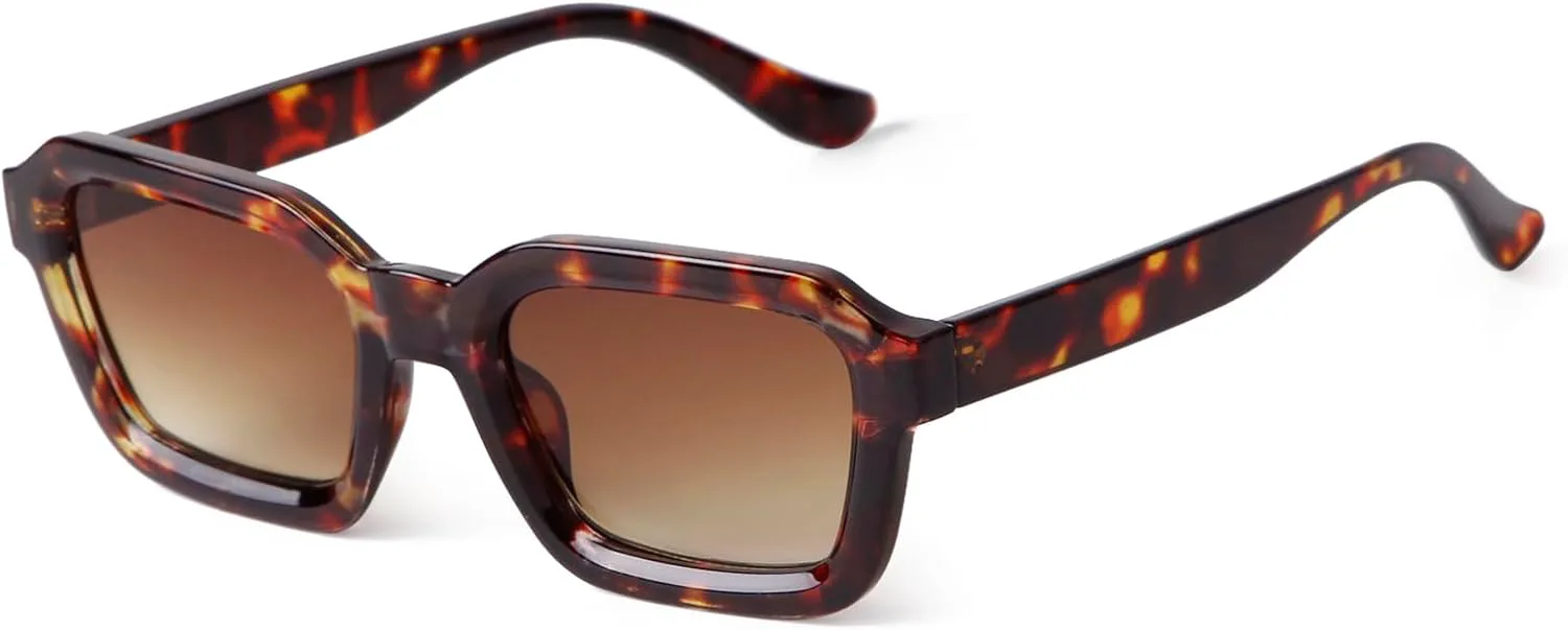 

Модные квадратные солнцезащитные очки ADE WU для женщин и мужчин, уникальные дизайнерские очки в стиле 70-х и 80-х годов с квадратной оправой, Tortoise Shell / Brown