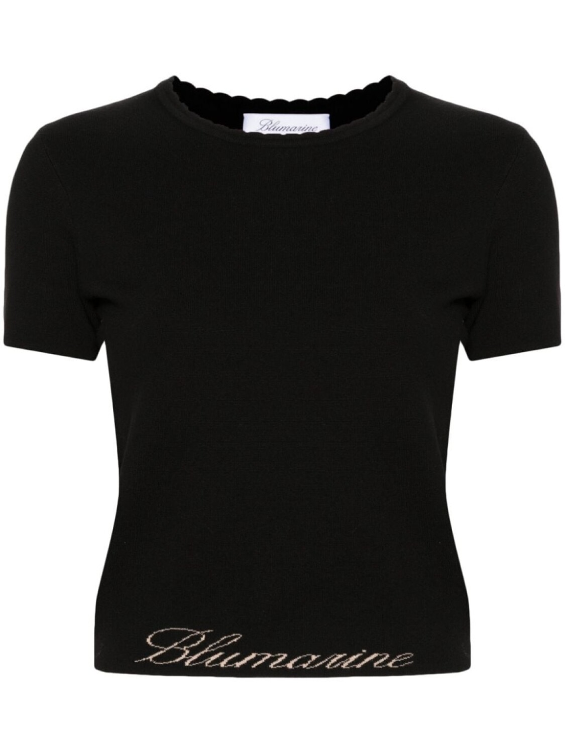 

Blumarine футболка с логотипом и жаккардом, черный