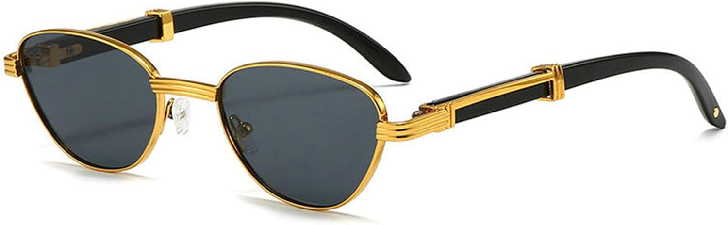 

Солнцезащитные очки Willochra Retro Small Cat Eye для женщин, дизайнерские, с прозрачными градиентными линзами, защита от УФ-излучения UV400, мужские солнцезащитные очки F27, Gold Black