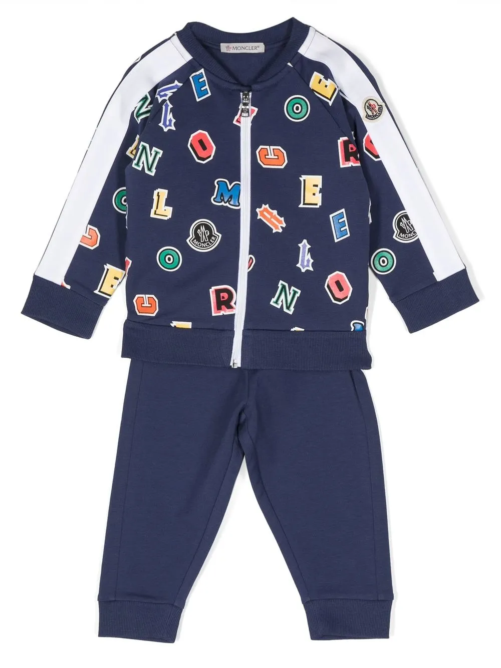 

Спортивный костюм с принтом Moncler Enfant, синий