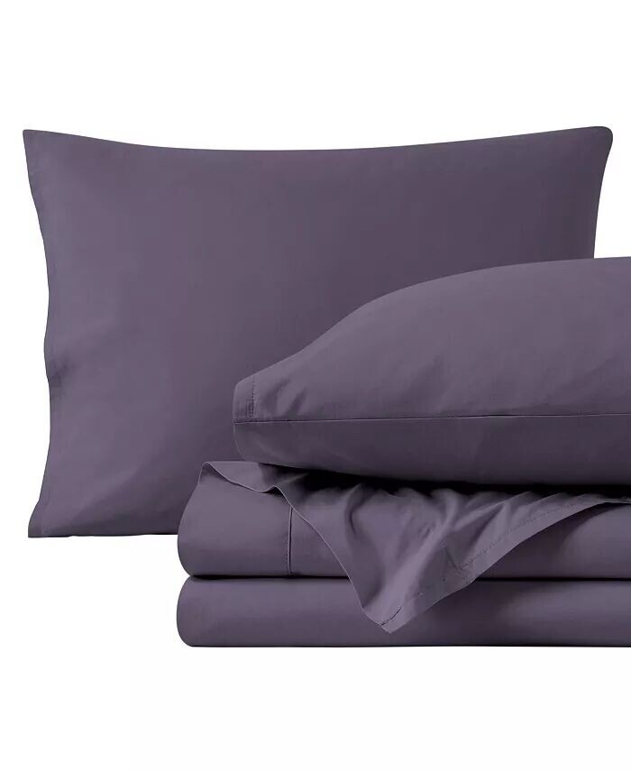 

Комплект простыней из перкаля из органического хлопка King Bare Home, бежевый