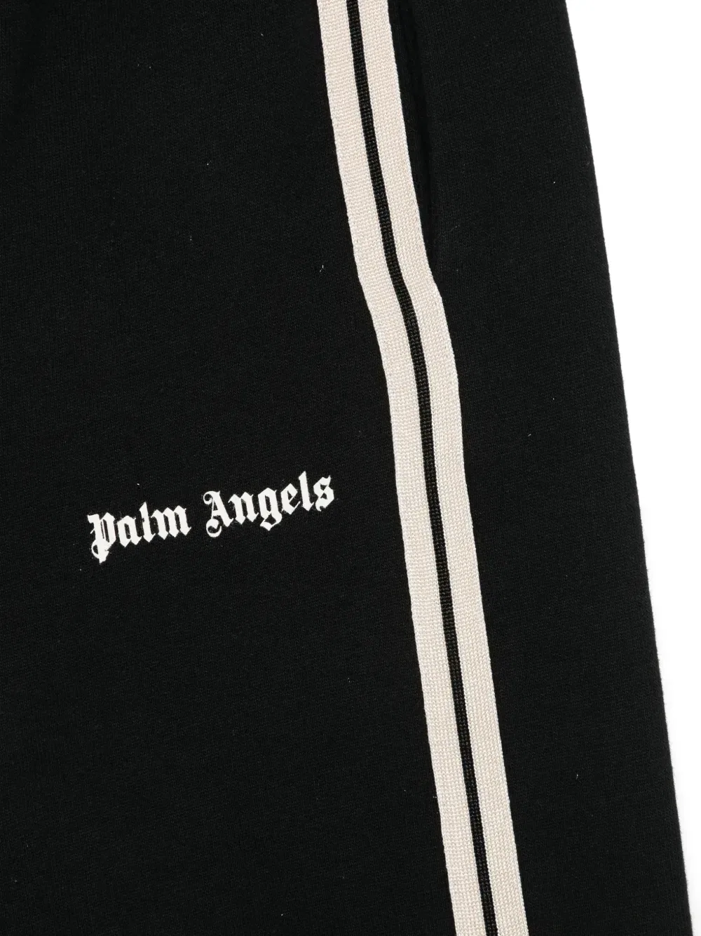 Брюки в полоску с логотипом Palm Angels Kids, черный — фото 3
