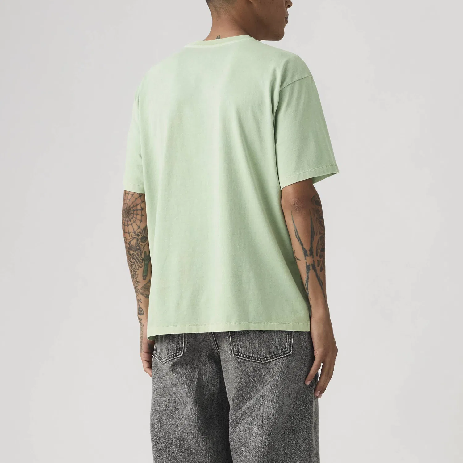 Футболка мужская зеленая crew neck Levis, Green — фото 4