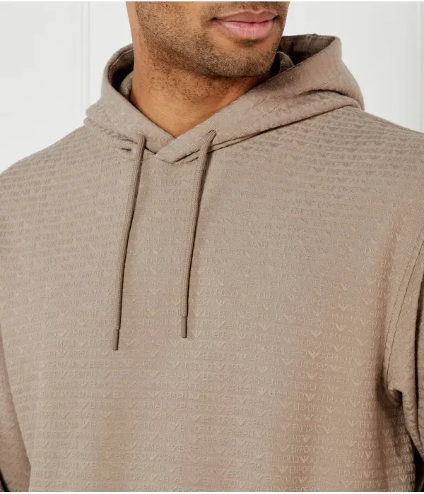 Толстовка regular fit Emporio Armani, бежевый — фото 4