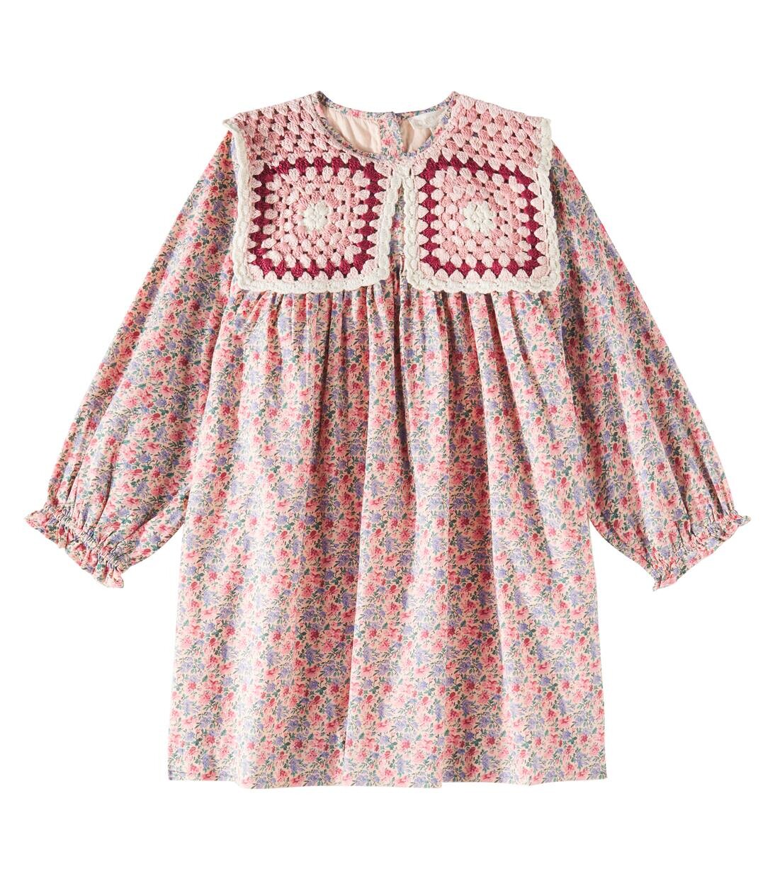 

Платье из хлопка с отделкой крючком Warise Louise Misha, цвет blush floral world
