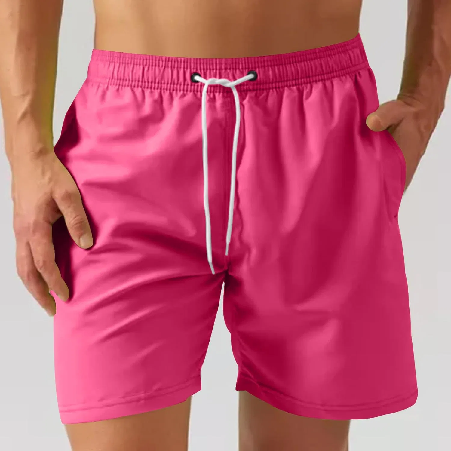 Мужские спортивные шорты, быстросохнущие, легкие, Hot Pink — фото 2