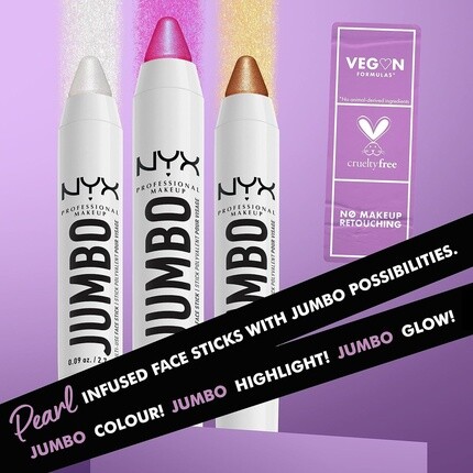 Многофункциональный хайлайтер-стик NYX Professional Makeup с маслом жожоба, 2,7 г, оттенок Vanilla Ice Cream 02 — фото 2