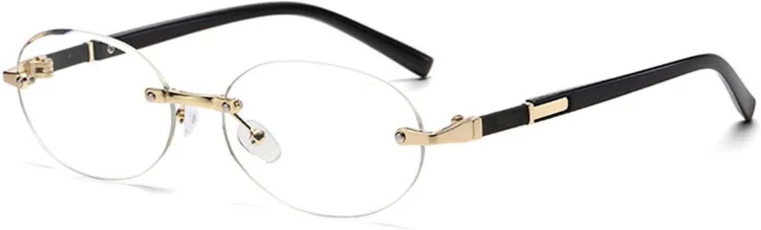 

Солнцезащитные очки с защитой от УФ-излучения UV400 | Металлические овальные безободковые линзы с градиентом | Для женщин и мужчин, для занятий спортом на открытом воздухе и вождения DSVIGF, Gold