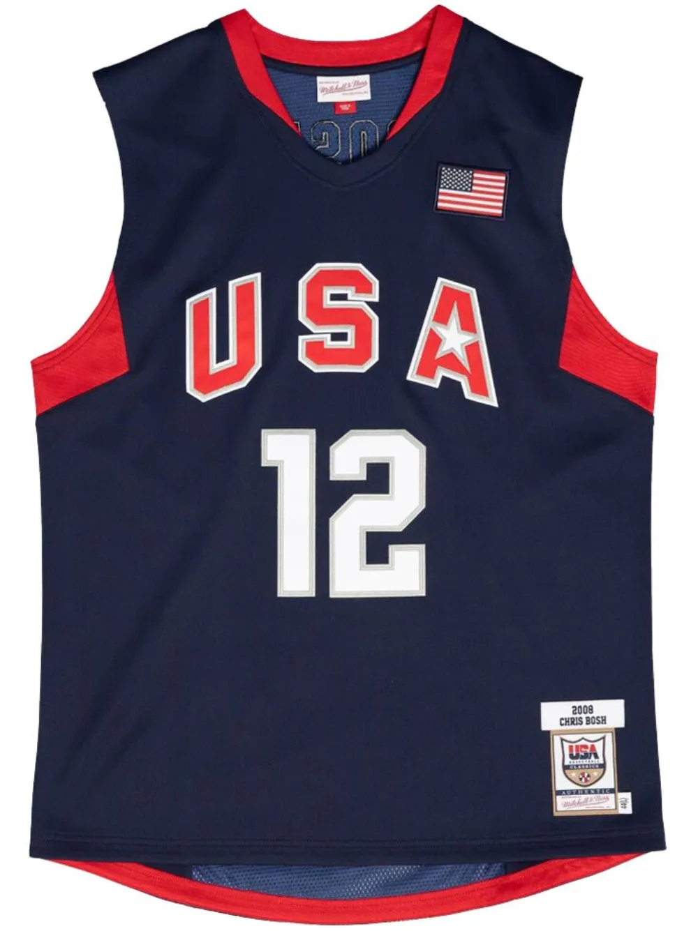 

Спортивный топ NBA UAS 2008 Chris Bosh Mitchell & Ness, синий