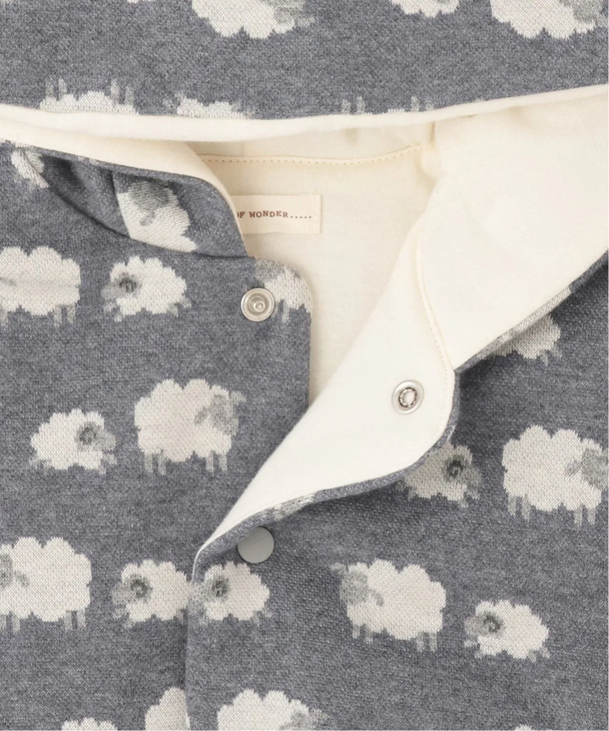 Детское пончо-мантия с капюшоном Organic Jacquard, японское производство, синий — фото 4