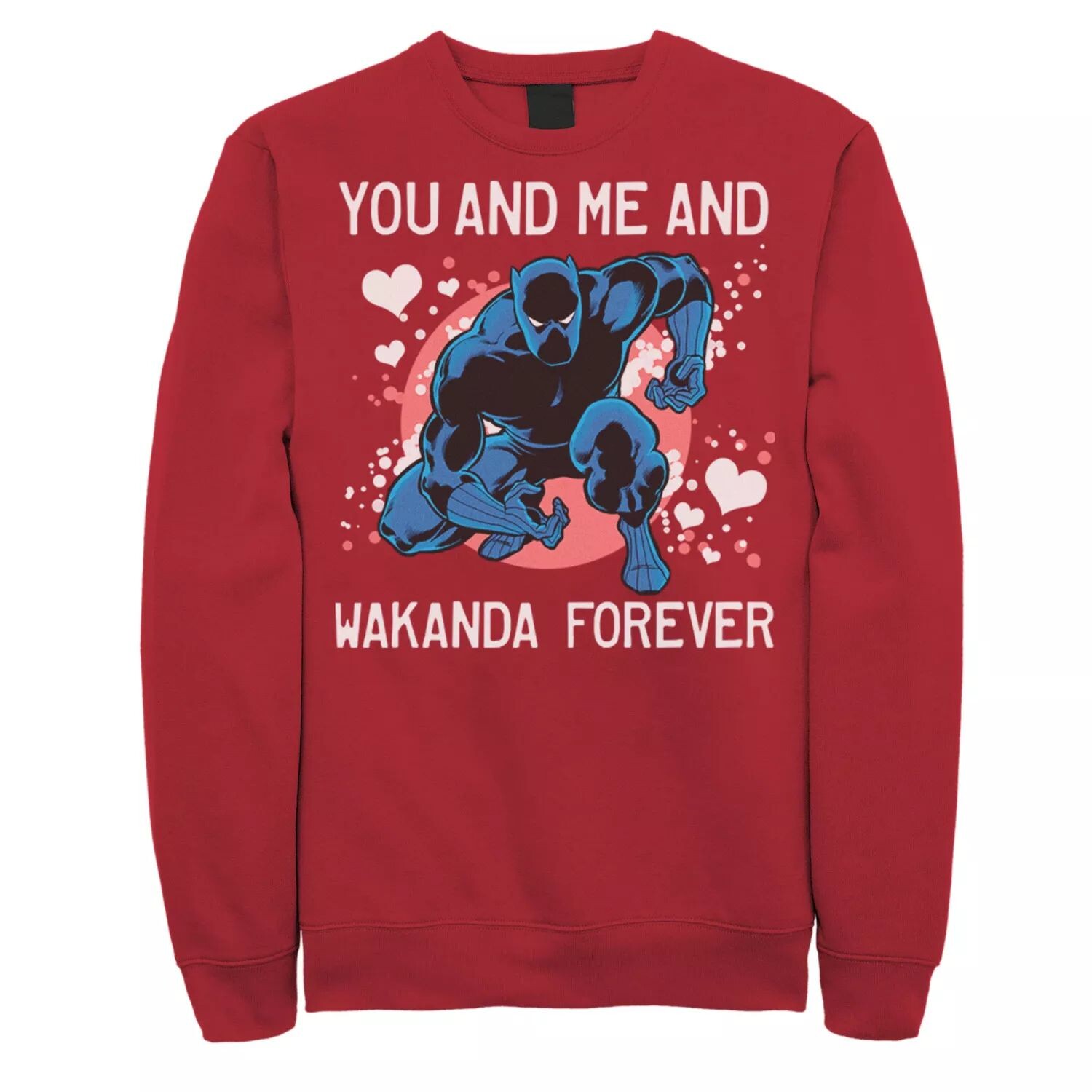 

Мужской флисовый пуловер с рисунком Black Panther You And Me Valentine Marvel