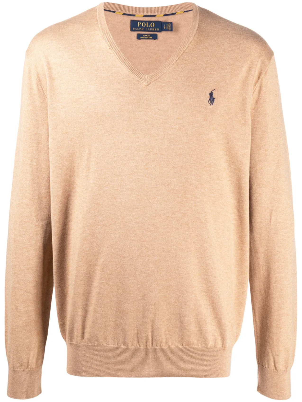 

Polo Ralph Lauren джемпер тонкой вязки с нашивкой-логотипом, коричневый