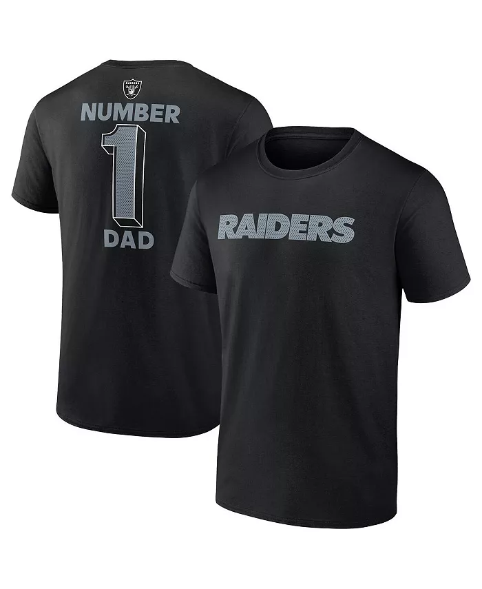 

Мужская черная футболка Big Tall Number One Dad с символикой Las Vegas Raiders Fanatics
