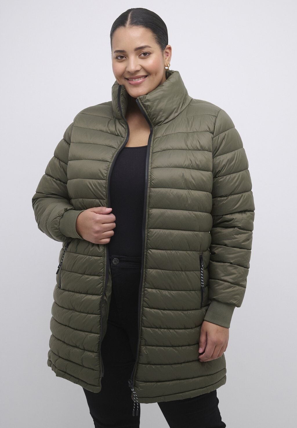 

Зимнее пальто Kaffe Curve CURVE KCLINA LONG, цвет grape leaf