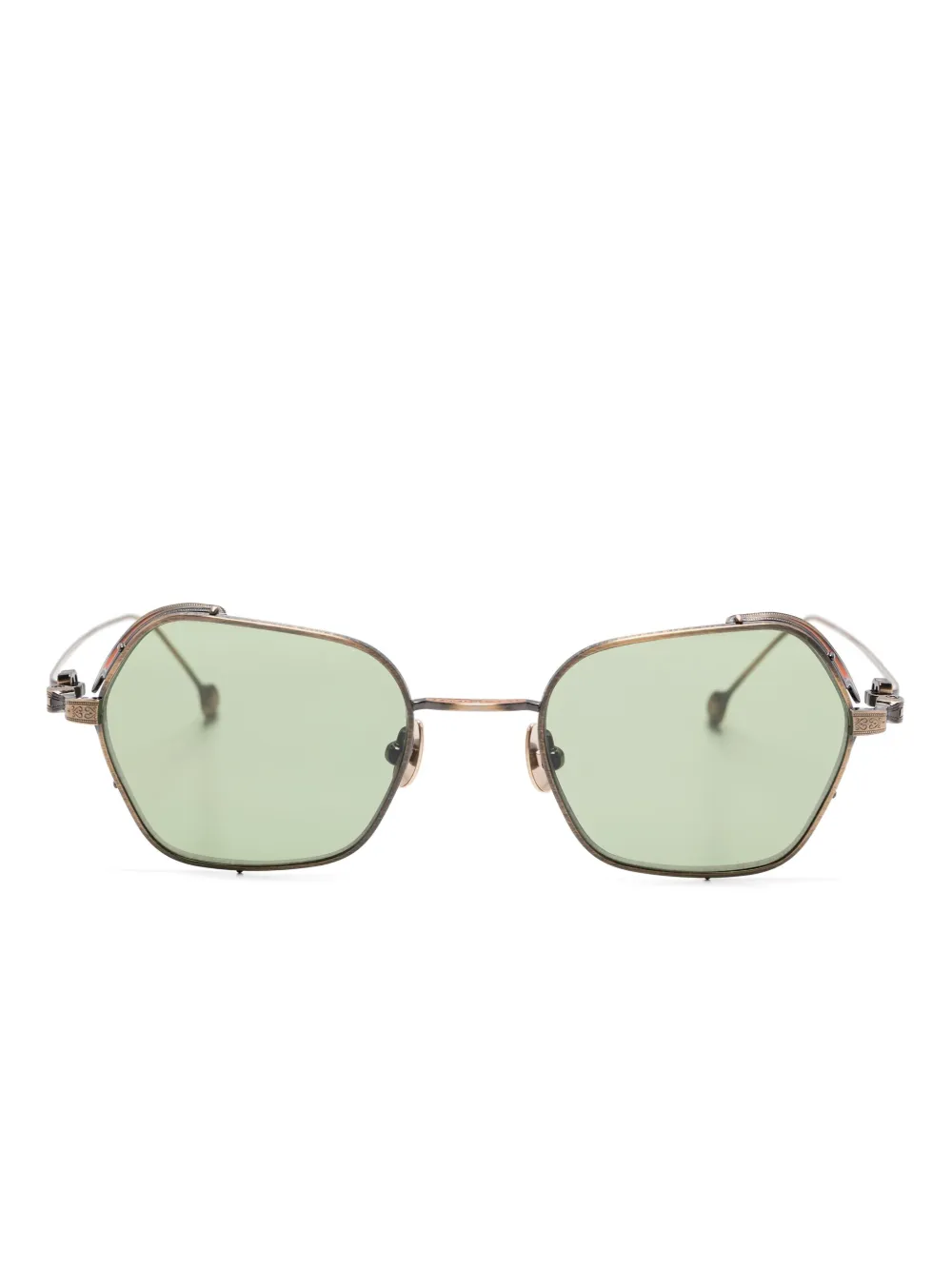 

Солнцезащитные очки в геометричной оправе Matsuda, коричневый