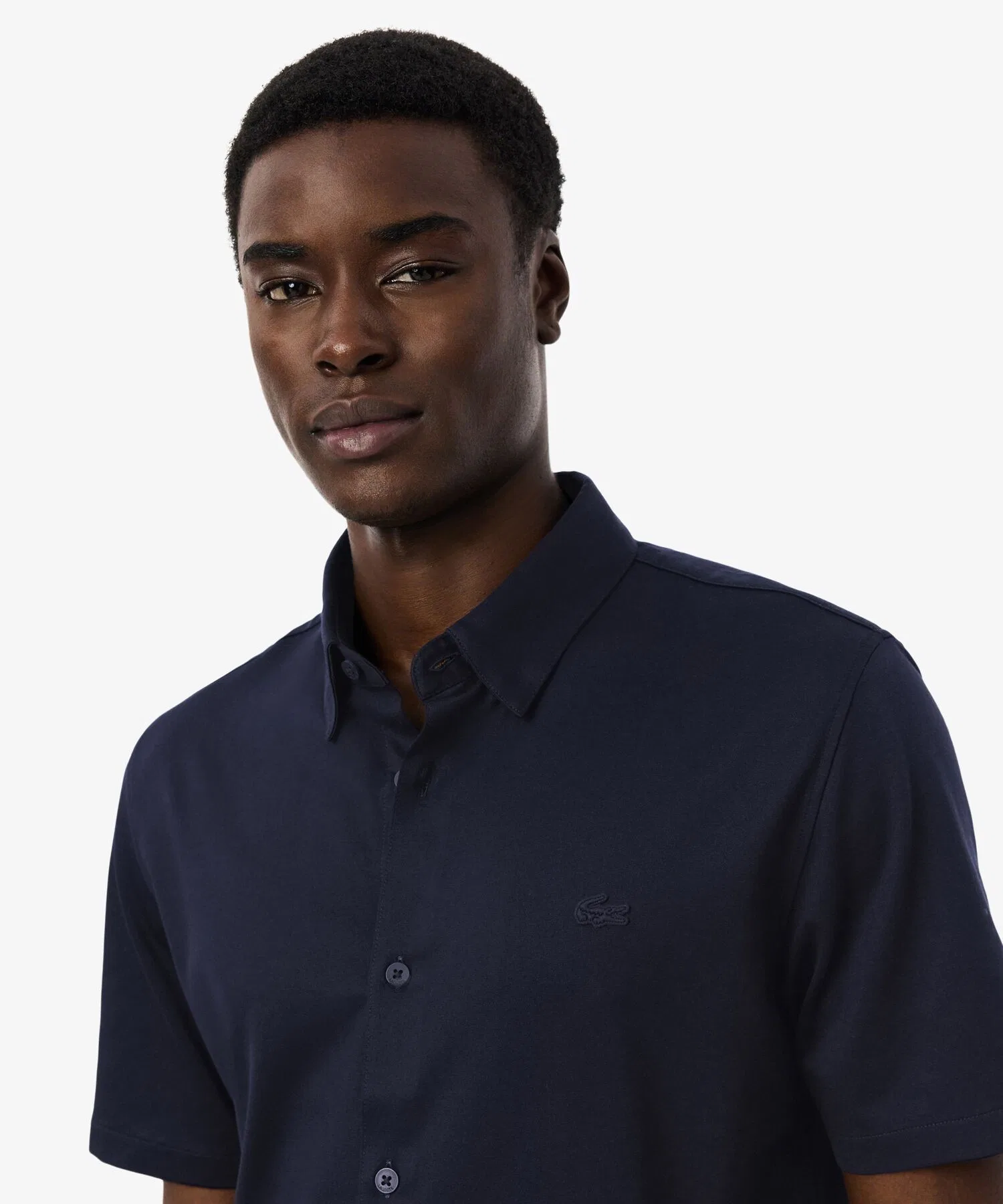 Мужская футболка Lacoste Slim Fit тёмно-синяя