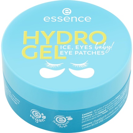 

Essence HYDRO GEL Патчи для глаз ЛЕД, ГЛАЗА, детка! 30 пар увлажняющих охлаждающих мерцающих веганских средств без масла