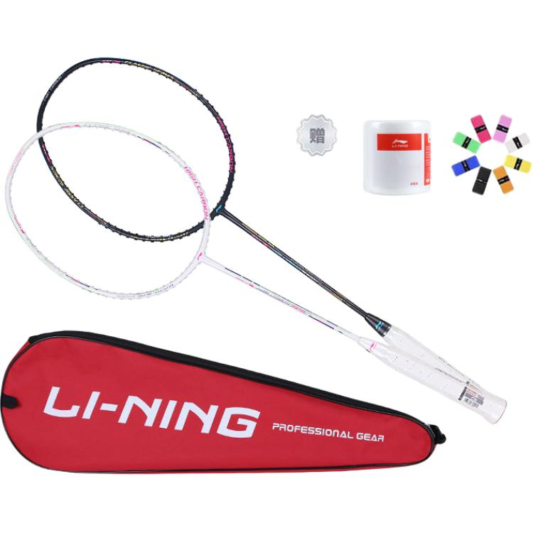 

Лининг AYPQ128 1 Полностью карбоновая бадминтонная ракетка защитного типа с легкой головкой, гибким древком высшего класса унисекс черно-белая