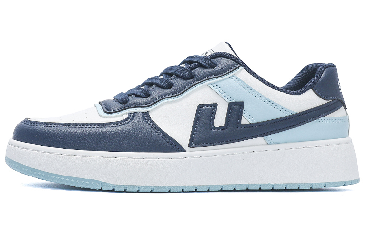 

Термостойкие абразивоустойчивые низкие скейтборд-кроссовки Unisex с эффектом увеличения роста WARRIOR, белый sky синий