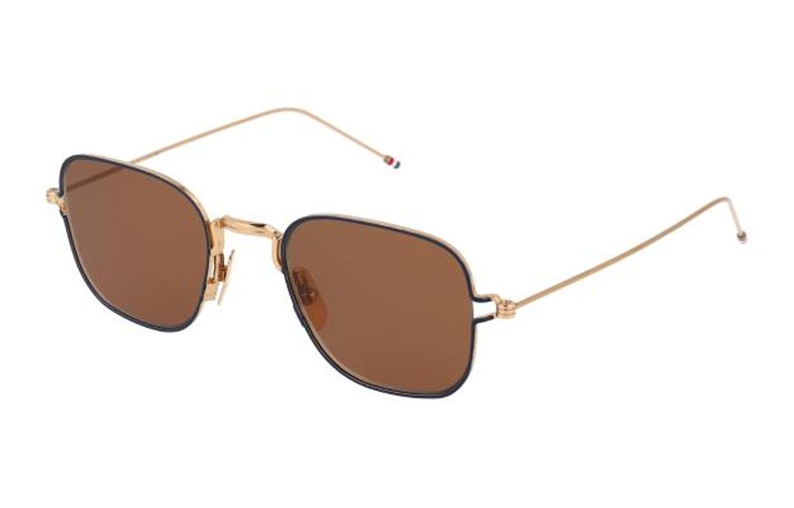 

THOM BROWNE Солнцезащитные очки с квадратной оправой, Dark Brown