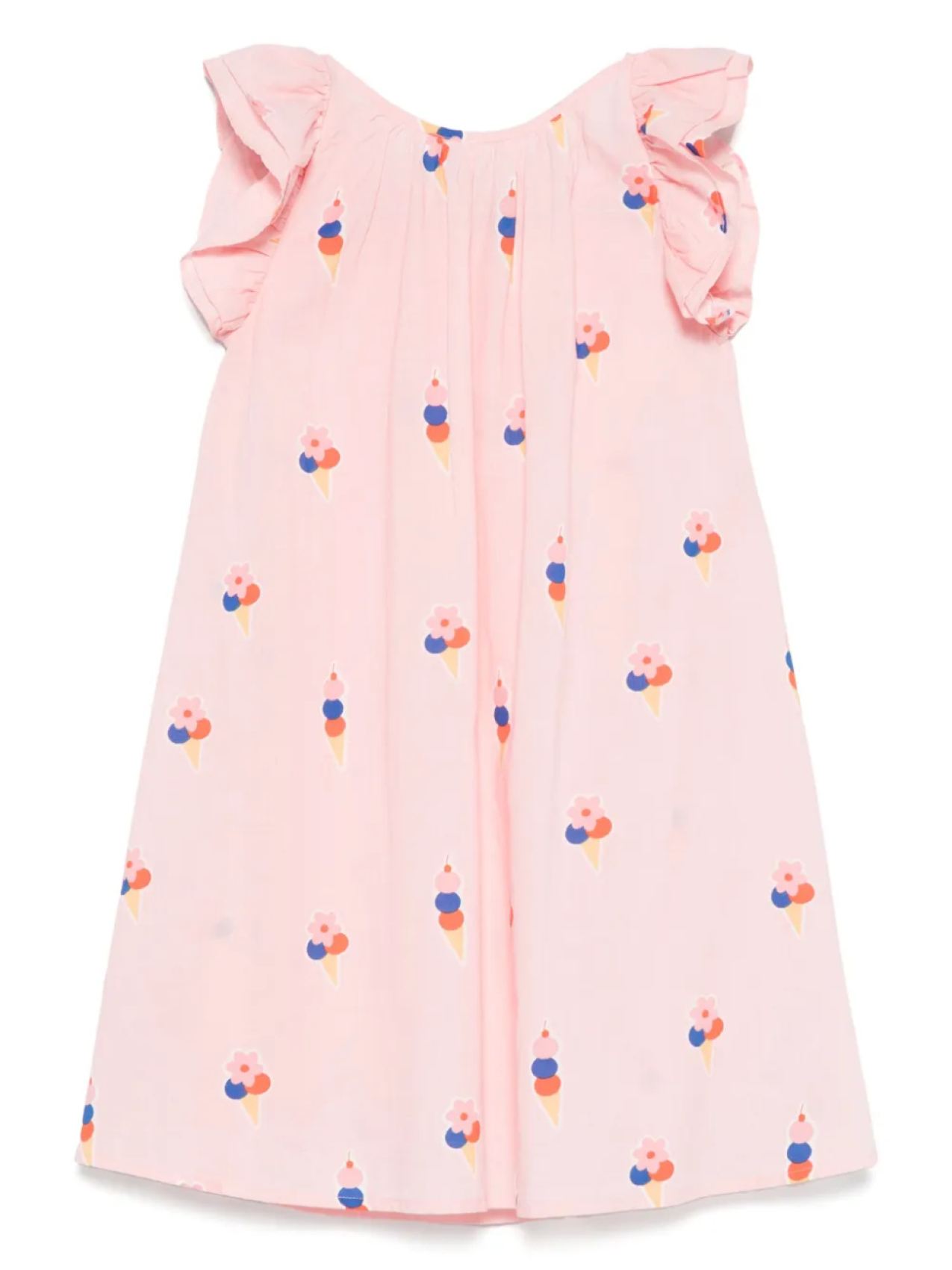 

Платье из хлопка с мотивом «мороженое» Bonton, розовый