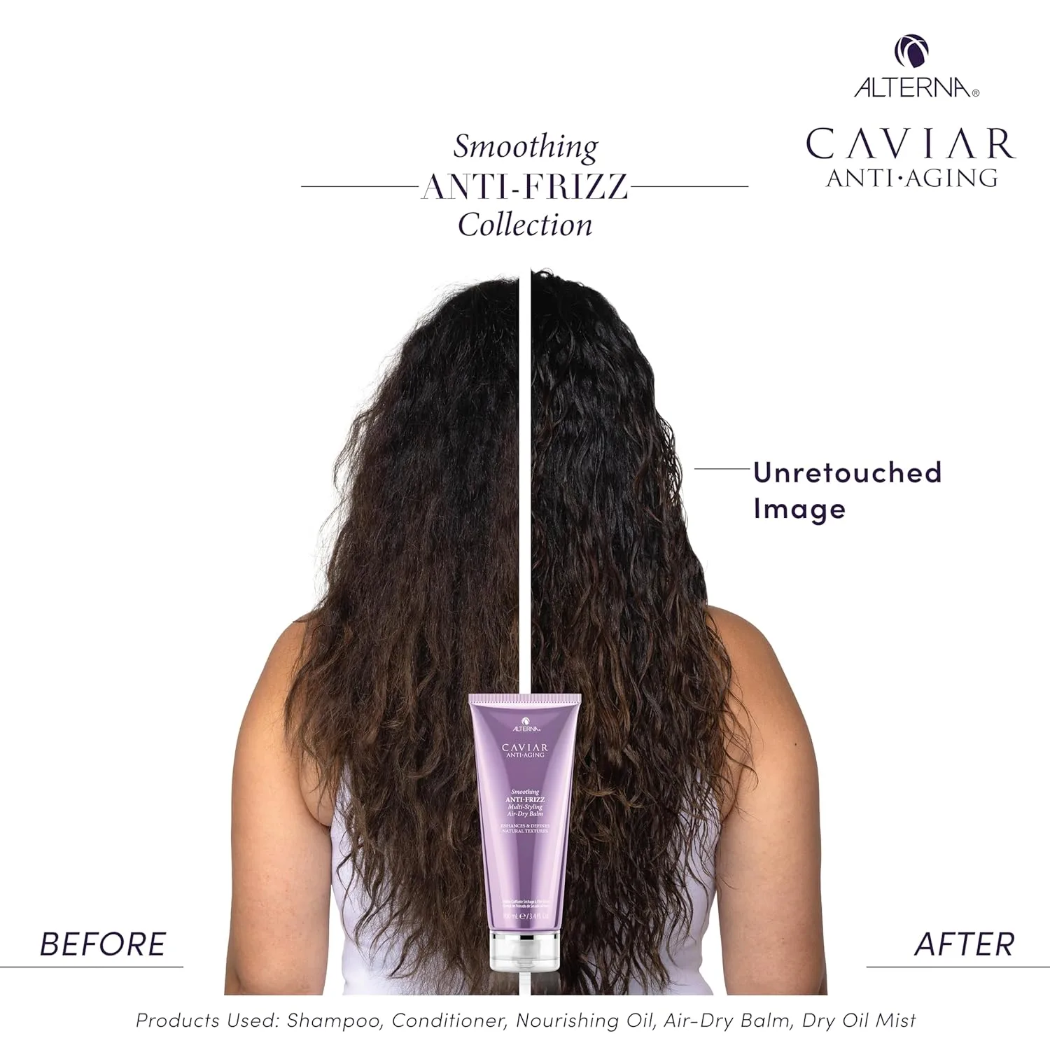 Alterna Caviar Anti-Aging Smoothing Anti-Frizz Multi-Styling Air Dry Balm, 100 мл — фото 4