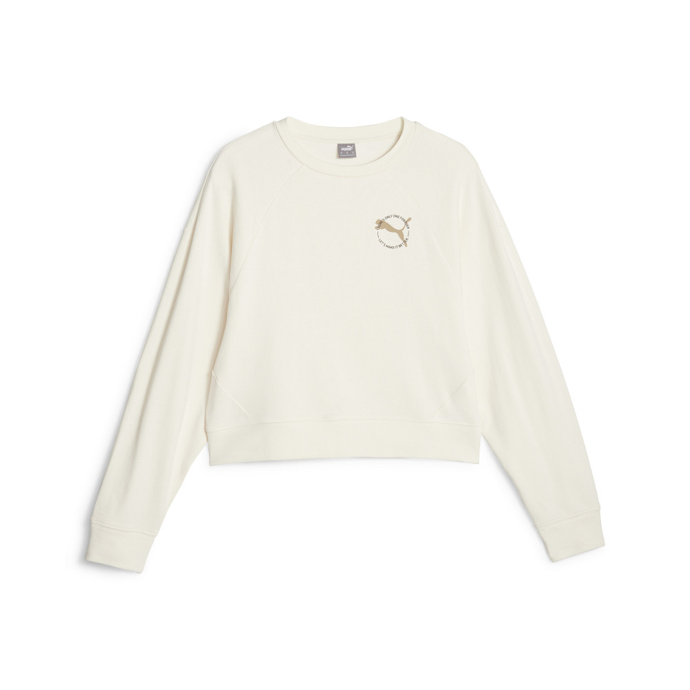 

Более удобный спортивный костюм fw25 толстовка crew tr женская PUMA, Cotton-Linen Blend Natural