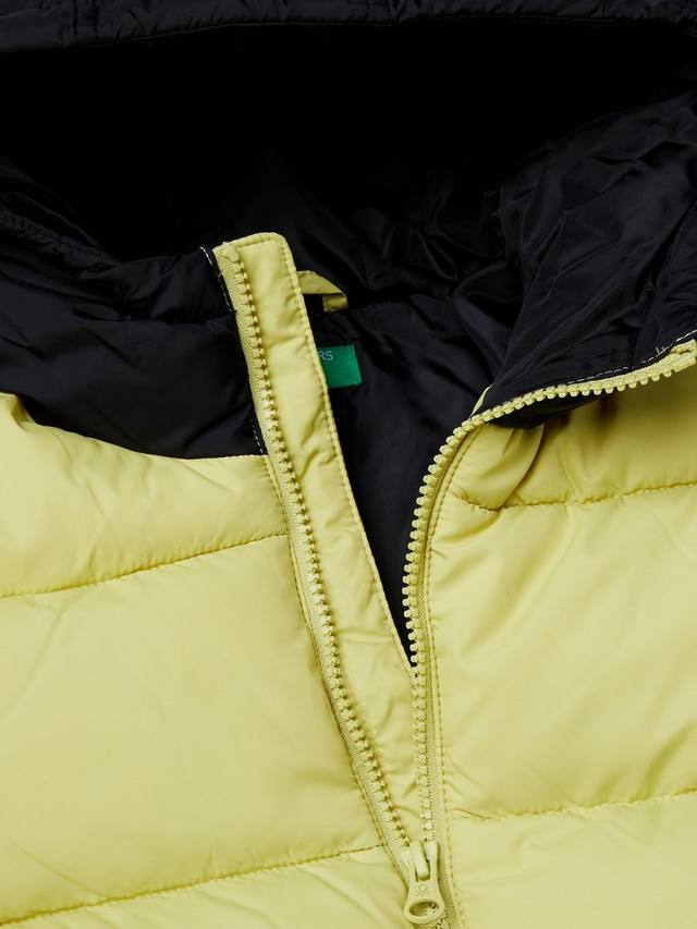 Детская куртка-пуховик с капюшоном и цветными блоками Benetton, Multicolour — фото 3