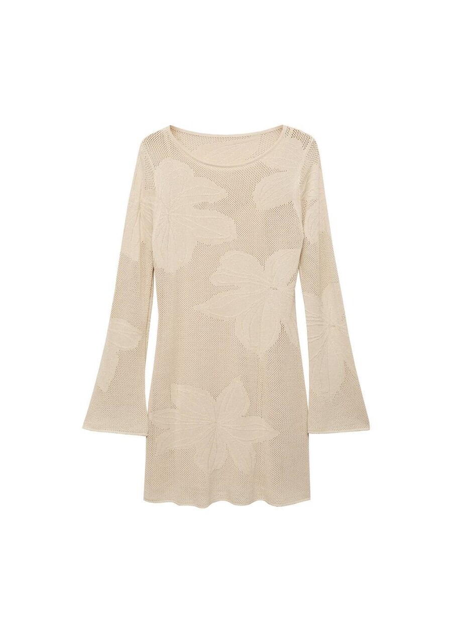 

Вязаное платье MANGO Rosetto, Beige/Ecru