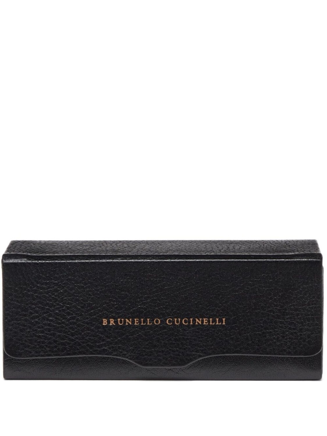 

Футляр для солнцезащитных очков из зернистой кожи Brunello Cucinelli, черный