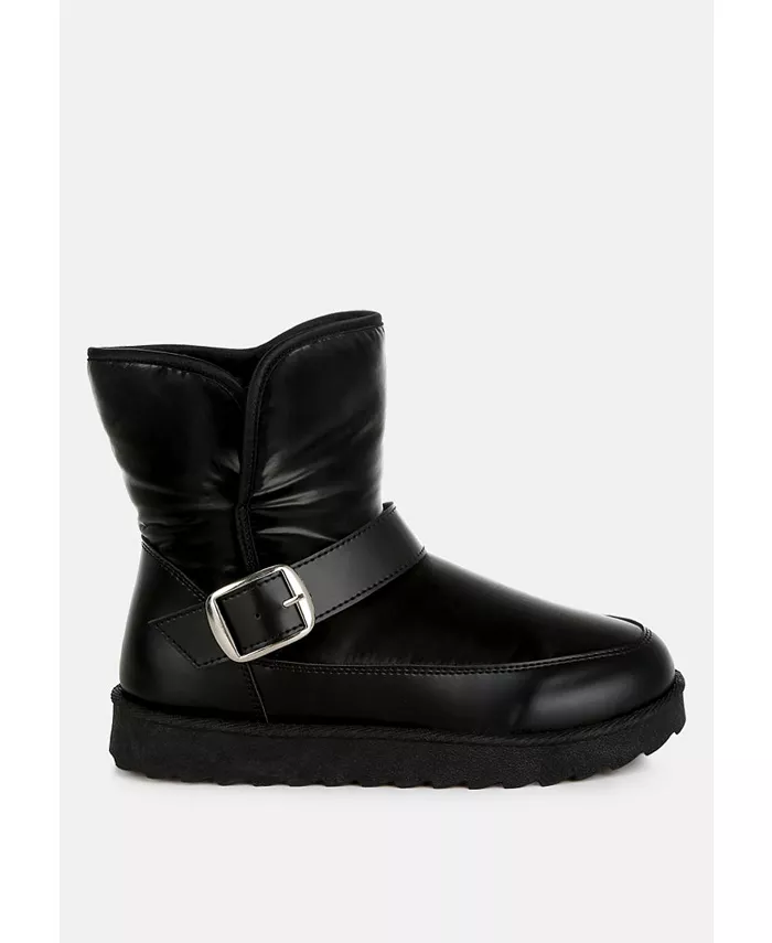 Женские ботильоны Jammy Buckle Strap Puffy Ankle Boots London Rag, черный