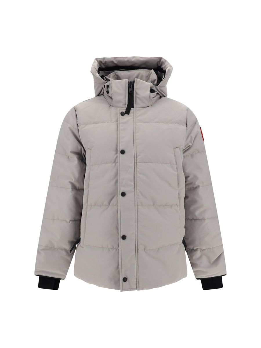 

Элегантный пуховик цвета серого известняка Canada Goose